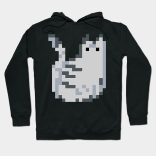 Cat Pixel Art - grey Hoodie